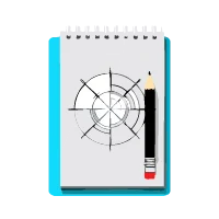 Mimari konsept tasarım, eskiz ve 3D görselleştirme aşaması simgesi.