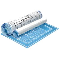Teknik mimari çizim, ruhsat projesi ve detay çözümleme simgesi.